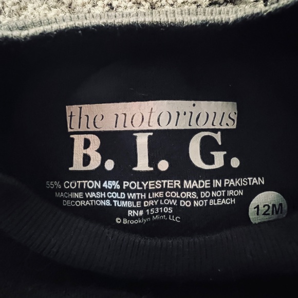 Biggie Smalls toddler sweatshirt. Size 12 months - Picture 2 of 4